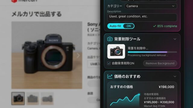 【フリマ革命】コピペ往復にサヨナラ！ECサイトから一瞬でスペックを抜き出し、メルカリ出品文を1タップで自動完成させる秘密兵器「メルカリ出品補助」