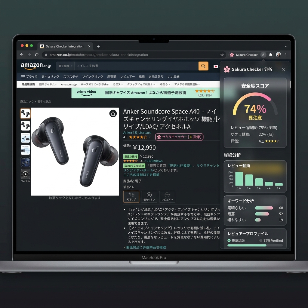 【やらせレビュー暴露】Amazonレビューの「偽装」を暴く！商品ページ上にサクラ危険度を1秒でインライン表示する神ツール「サクラチェッカー連携ツール」